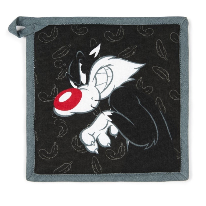 Presina forno Looney Tunes Silvestro trapuntato cotone cm 20x20 cod.65915